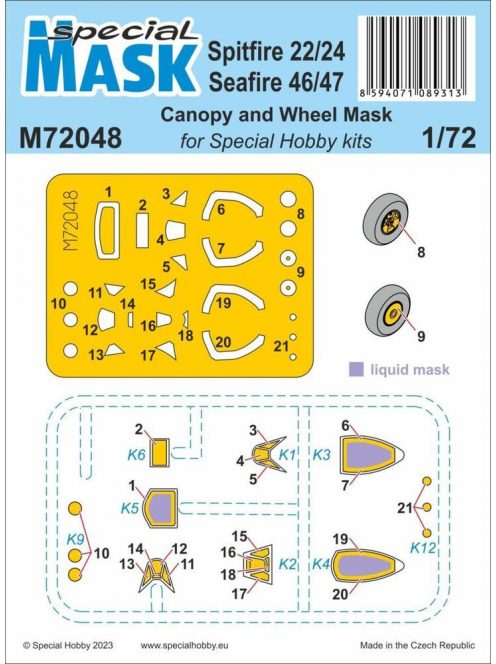 Special Hobby - Spitfire Mk.22/24 and Seafire Mk.46/47 MASK 1/72