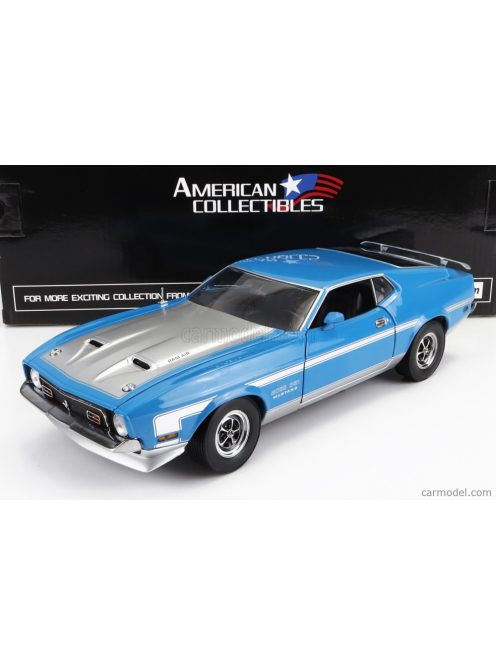 Sun-Star - Ford Usa Mustang Boss 351 Ram Air Coupe 1971 Blue Silver