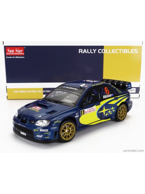 Sun-Star - Subaru Impreza Wrc07 N 6 3Rd Rally Montecarlo 2008 C.Atkinson - S.Prevot Blu Yellow