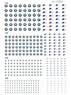   TRIPLE9 -  Decal Water Slide "BMW Logo" for 1:64, 1:43, 1:24 and 1:18