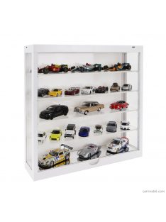   Triple9 - Vetrina Display Box Espositore White - For Auto 15 X 1/43 - 35 X 1/64 - Cars Not Included - Lungh.Lenght Cm 38.5 X Largh.Width Cm 9.0 X Alt.Height Cm 37.5 (Altezza Utile Tra I Ripiani Cm 6.5 Inner Height Among Shelves) White