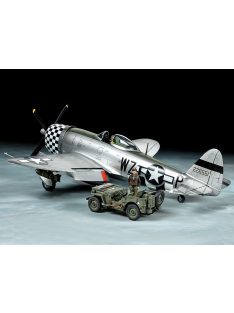   Tamiya - Republic P-47D Thunderbolt Bubbletop and 1/4 ton 4x4 Light Vehicle Set