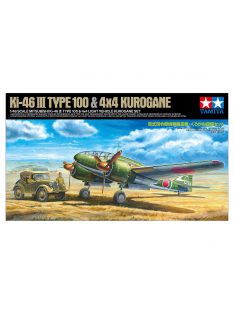   Tamiya - 1:48 Japanese reconnaissance aircraft Mitsubishi Ki-46 III Type 100 and Japanese passenger car Kurogane Type 95 4X4 - Set