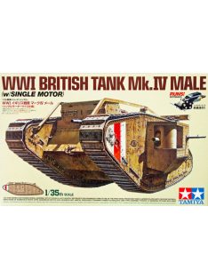   Tamiya - WWI British Tank Mk.IV Male - with Single Motor - 5 figures