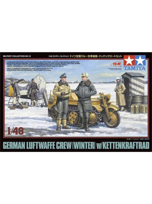 Tamiya - German Luftwaffe Crew (Winter) W/Kettenkraftrad