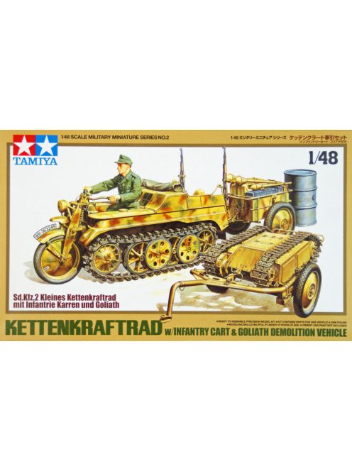 Tamiya - Kettenkraftrad (Infantry Cart & Goliath Demolition Vehicle) - 1 Figure