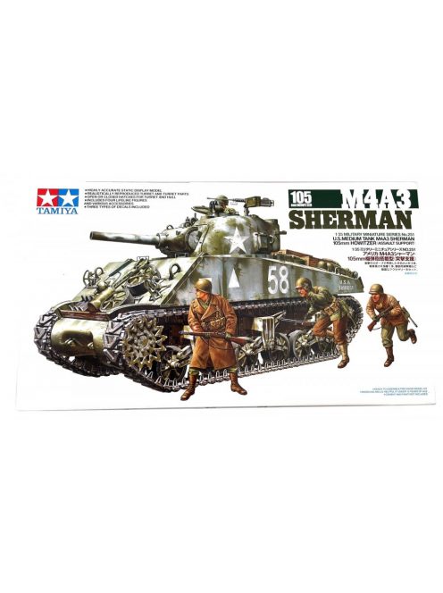 Tamiya - M4A3 Sherman 105mm Howitzer - Assault Support - 4 figures