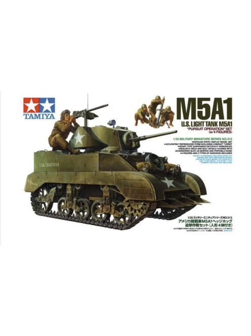 Tamiya - US Light Tank M5A1 - Pursuit operation w/4 Figures