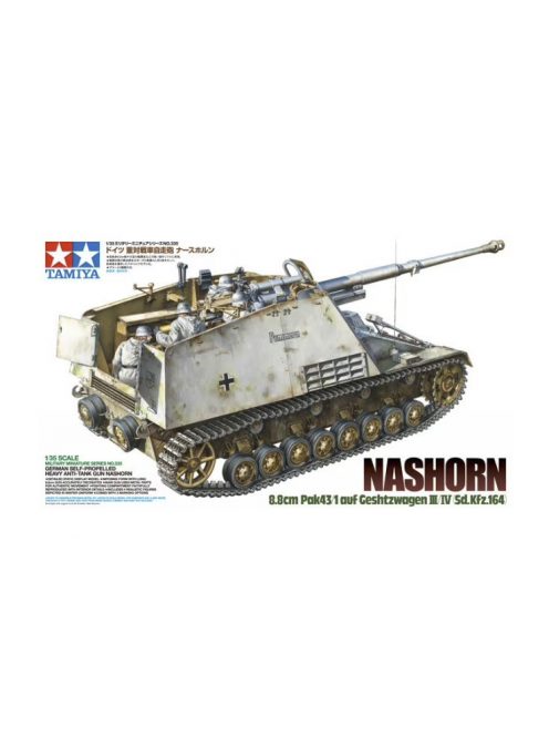 Tamiya - Nashorn 8.8cm Pak43/1 auf Geschutzwagen III/IV - 4 figures