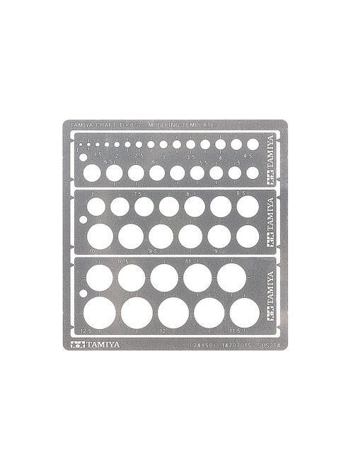 Tamiya - Tamiya Craft Tools Series Modelling Template (Round, 1-12.5mm) For Advanced Users