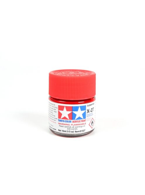 Tamiya - Mini Acrylic X-27 Clear Red 10 ml