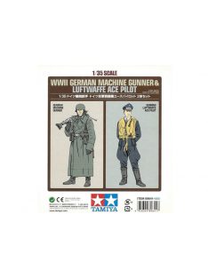   Tamiya - 1:35 WWII German Machine Gunner and Luftwaffe Ace Pilot