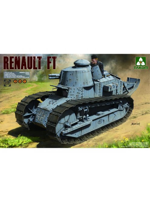 Takom - French Light Tank Renault Ft-17 3 In 1