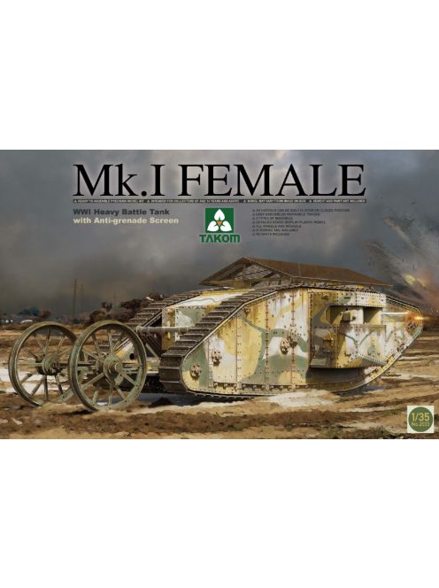 Takom - WWI Heavy Battle Tank Mk.I Female with Anti-grenade screen