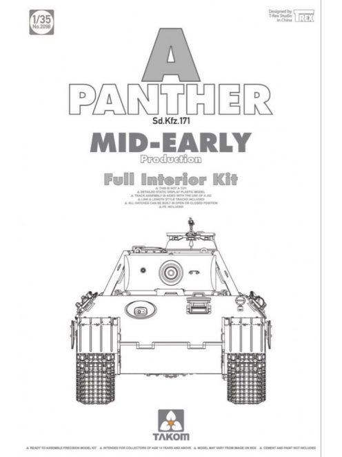 Takom - WWII German medium Tank  Sd.Kfz.171 Panther A mid-early production w/ fu