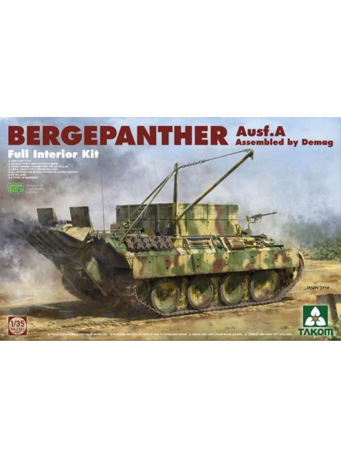 Takom - Bergepanther Ausf A Assembled by Demag production full interior kit