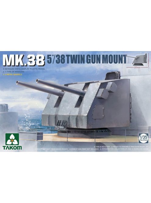 Takom - MK.38 5''/38 TWIN GUN MOUNT (Metal barrel)