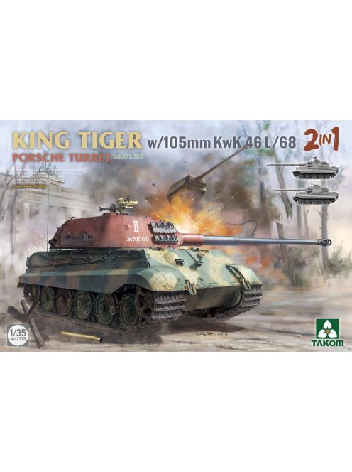 Takom - King Tiger w/105mm KwK 46L/68 2 in 1