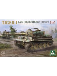   Takom - Tiger I Late-Production w/Zimmerit Sd.Kfz.181 Pz.Kpfw.VI Ausf.E Sd.Kfz.181 Pz.Kpfw.VI Ausf.E (Late/Late Command) 2 in 1