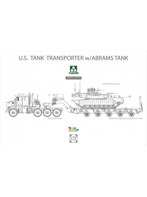 Takom - U.S. Tank Transporter w/Abrams Tank