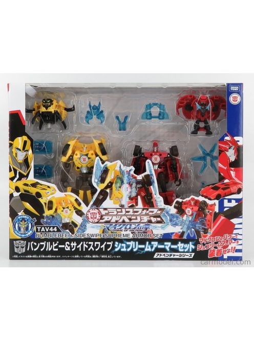 Takara-Tomy - Takara-Tomy Transformers Set 2X Adventure Bumblebee + Sideswipe Cm. 12.0 Black Red Yellow