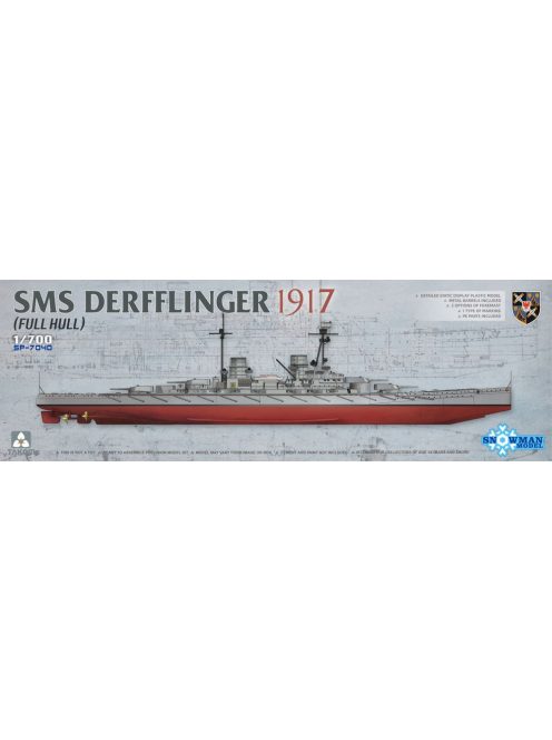 Takom - SMS Derfflinger 1917(Full Hull) w/metal barrels 8pcs