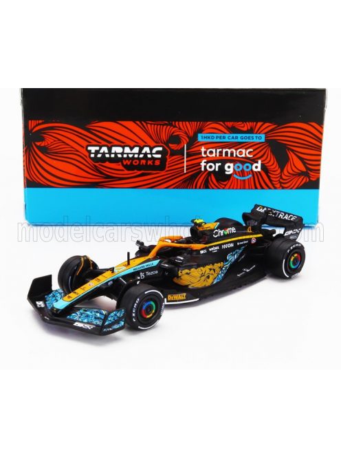 Tarmac - McLAREN F1  MCL36 TEAM MCLAREN N 4 ABU DHABI GP 2022 LANDO NORRIS ORANGE LIGHT BLUE