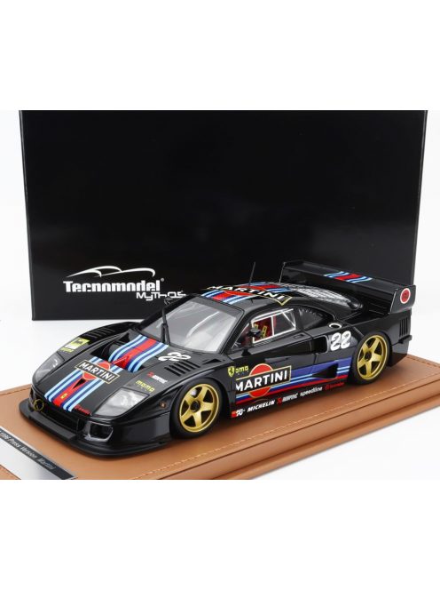 Tecnomodel - FERRARI F40 LM MARTINI RACING N 22 RACING 1996 - GOLD WHEELS BLACK