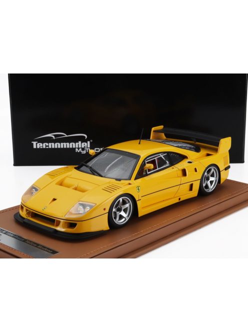 Tecnomodel - FERRARI F40 LM PRESS VERSION 1996 - WITH 5 SPOKE SILVER RIMS GIALLO MODENA - YELLOW