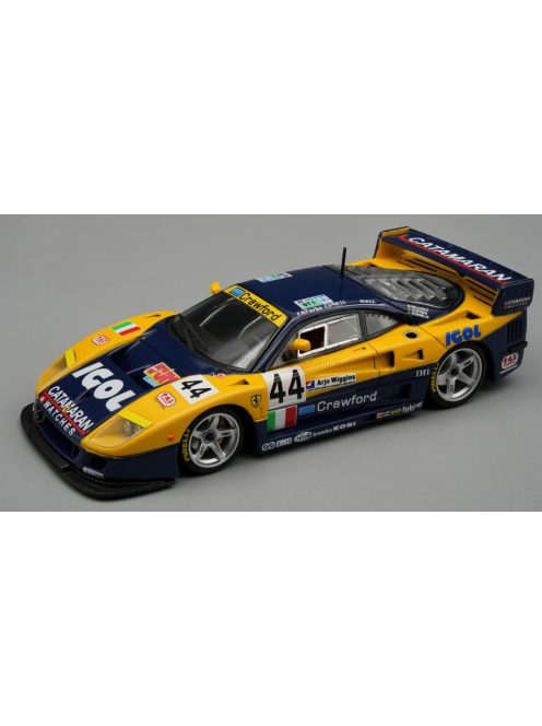 Tecnomodel - FERRARI F40 LM 3.5L TURBO V8 TEAM ENNEA SRL IGOL N 44 24h LE MANS 1996 LUCIANO DELLA NOCE - ANDERS OLOFSSON - CARL ROSENBLAD YELLOW BLUE