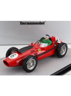   Tecnomodel - Ferrari F1 Dino 246 N 6 Marocco Gp Mike Hawthorn (With Pilot Figure) 1958 World Champion Red