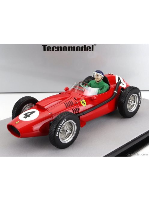 Tecnomodel - Ferrari F1 Dino 246 N 4 Winner French Gp Mike Hawthorn (With Pilot Figure) 1958 World Champion Red