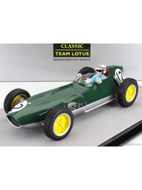 Tecnomodel - Lotus F1 16 N 12 Dutch Gp (With Pilot Figure) 1959 Innes Ireland British Racing Green Silver