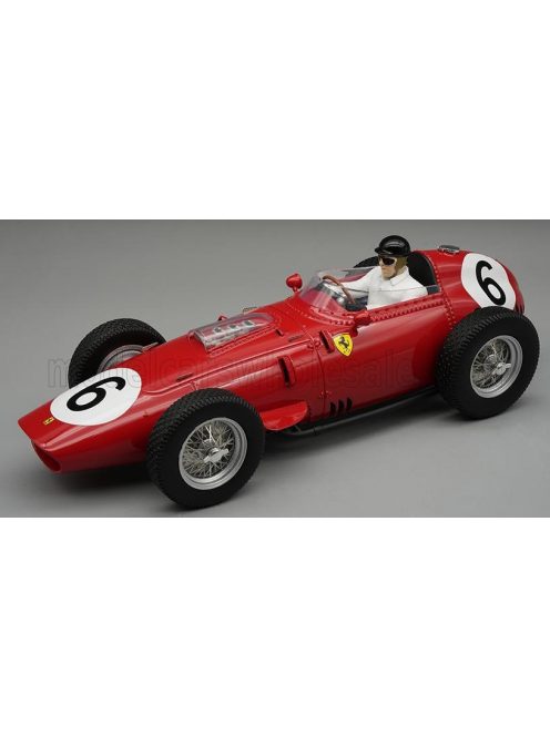 Tecnomodel - FERRARI F1  DINO 246/256 TEAM SCUDERIA FERRARI N 6 2nd AVUS GERMANY GP (with pilot figure) 1959 DANIEL GURNEY RED