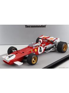   Tecnomodel - Ferrari F1 312B N 4 Winner Italy Gp Monza (With Pilot Figure) 1970 Clay Regazzoni Red White