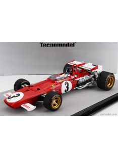   Tecnomodel - Ferrari F1 312B N 3 Winner Mexico Gp (With Pilot Figure) 1970 Jacky Ickx Red White