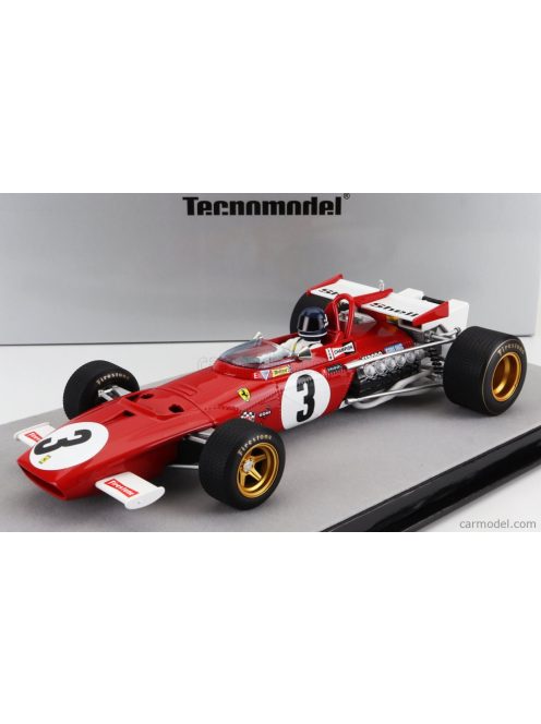 Tecnomodel - Ferrari F1 312B N 3 Winner Mexico Gp (With Pilot Figure) 1970 Jacky Ickx Red White