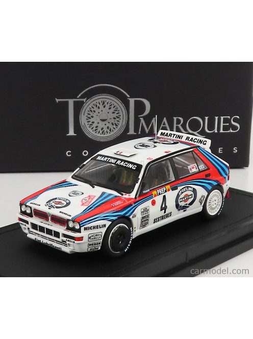 Topmarques - Lancia Delta Hf Integrale Evoluzione Martini N 4 Winner Rally Montecarlo 1992 D.Auriol - B.Occelli White