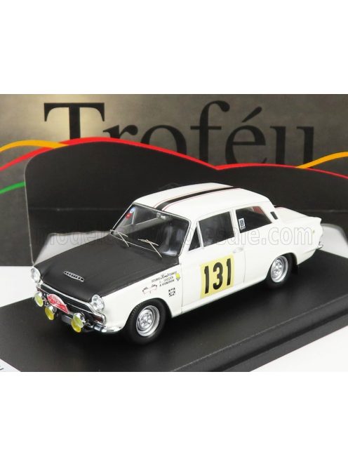 Trofeu - FORD ENGLAND LOTUS CORTINA N 131 RALLY MONTECARLO 1967 H.GREDER - A.VIGNERON WHITE BLACK