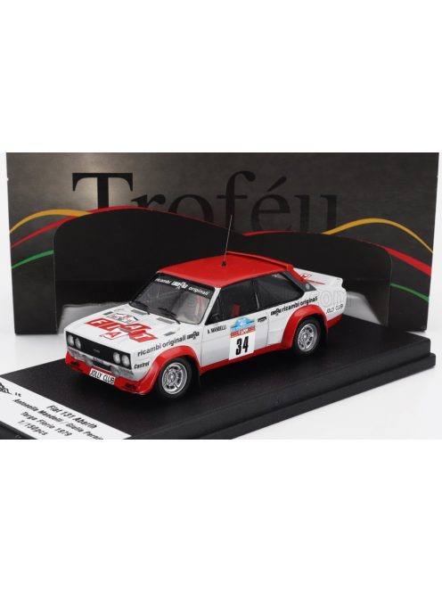 Trofeu - FIAT 131 ABARTH N 34 TARGA FLORIO 1979 ANTONELLA MANDELLI - GIULIA PERNICE WHITE RED