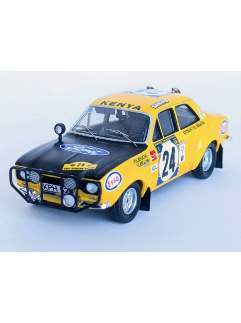 Trofeu - FORD ENGLAND ESCORT MK1 (night version) N 24 RALLY EAST AFRICAN SAFARI 1973 PYARA SINGH BHACHU - NIRMAL SINGH BHACHU YELLOW BLACK