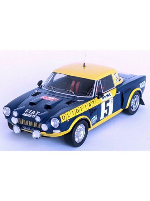 Trofeu - FIAT 124 ABARTH (night version) N 5RALLY MONTECARLO 1976 ROBERTO CAMBIAGHI - BRUNO SCABINI BLUE YELLOW