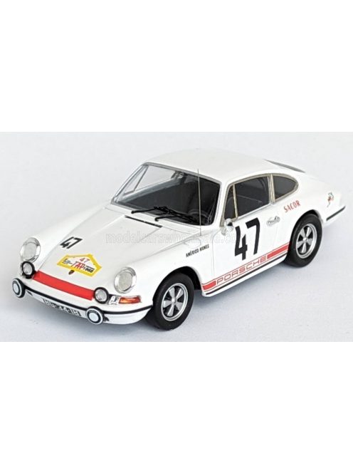 Trofeu - PORSCHE 911 S COUPE N 47 RALLY TAP 1968 AMERICO NUNES - EVARISTO SARAIVA WHITE