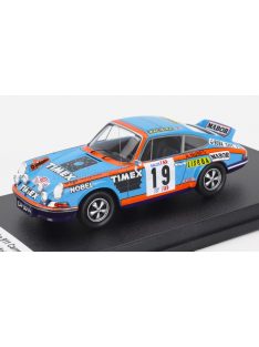   Trofeu - PORSCHE 911 CARRERA RS COUPE N 19 RALLY TAP 1973 AMERICO NUNES - ANTONIO MORAIS LIGHT BLUE ORANGE