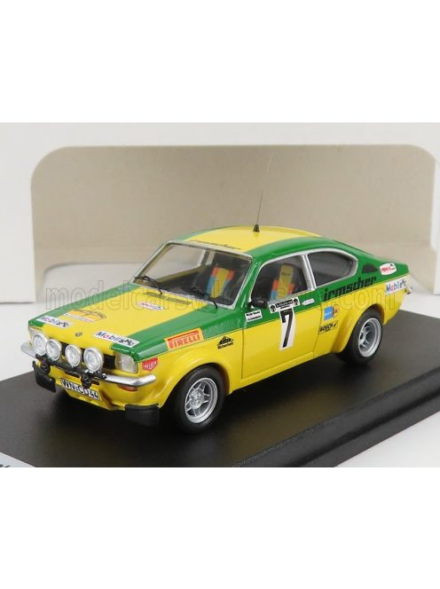 Trofeu - OPEL KADETT GT/E (night version) N 7 WINNER RALLY HESSEN 1976 W.SMOLEJ - C.GEISTDORFER YELLOW GREEN