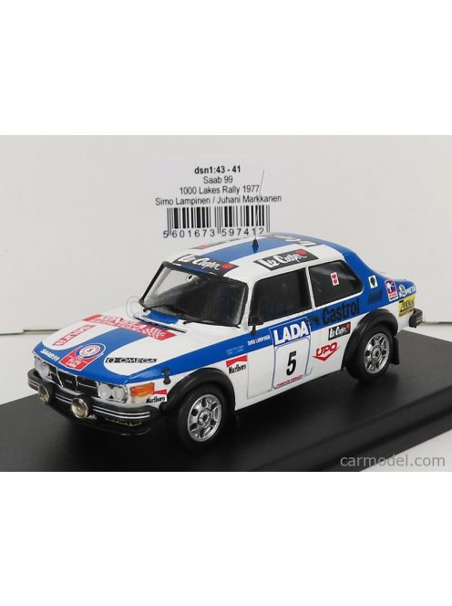 Trofeu - Saab 99 N 5 Rally 1000 Lakes 1977 S.Lampinen - J.Markkanen White Blue