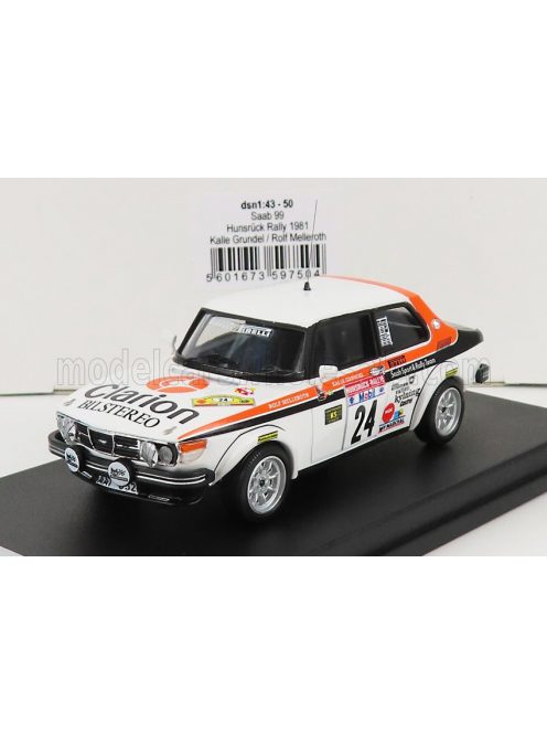 Trofeu - SAAB 99 N 24 RALLY HUNSRUCK 1981 K.GRUNDEL - R.MELLEROTH WHITE ORANGE BLACK