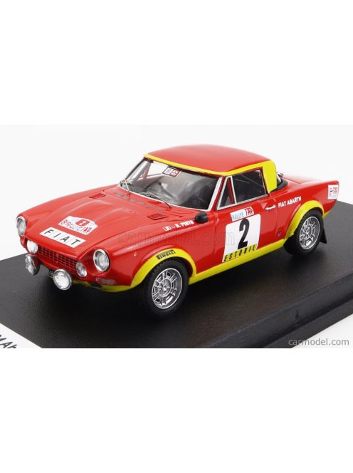 Trofeu - Fiat 124 Abarth N 2 Winner Rally Tap 1974 R.Pinto - A.Bernacchini Red Yellow