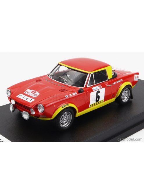 Trofeu - Fiat 124 Abarth N 6 3Rd Rally Tap 1974 M.Alen - I.Kivimaki Red Yellow