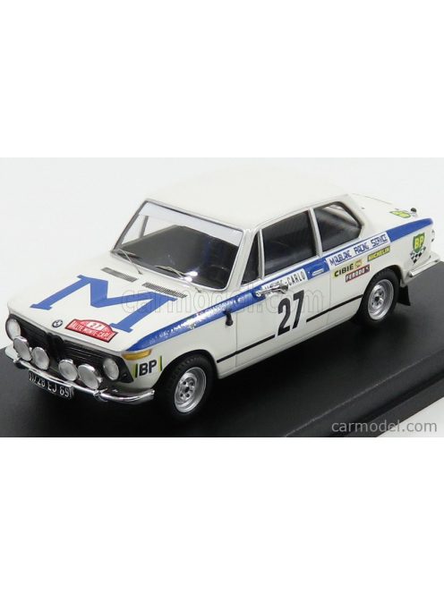 Trofeu - Bmw 2002Ti N 27 Rally Montecarlo 1973 G.Chasseuil - C.Baron White Blue